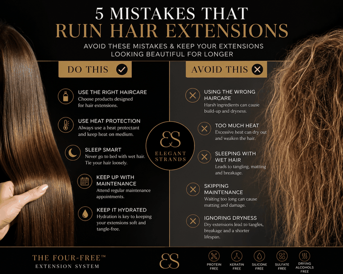 5 Mistakes That Ruin Hair Extensions